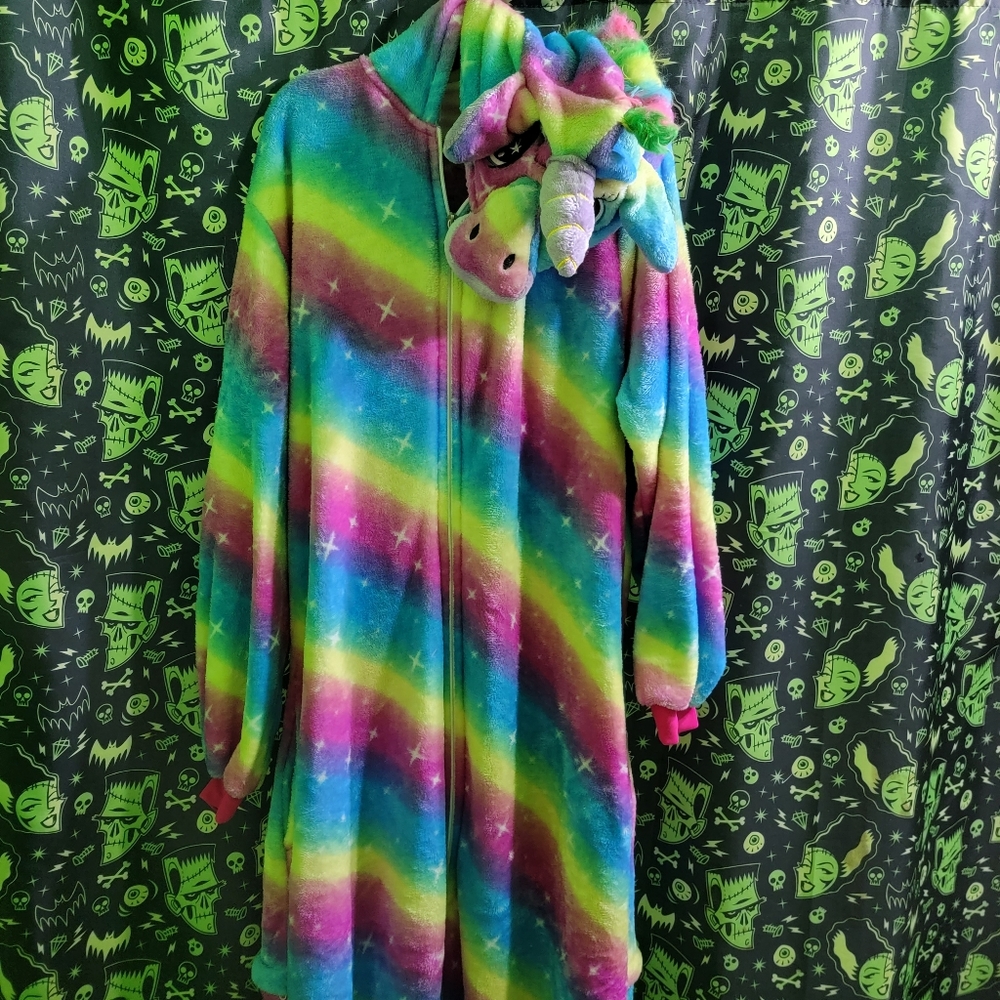 🦄  Super Soft Unicorn Rainbow Sparkle Onesie 🦄